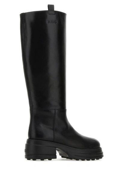 Shop Tod's Woman Black Leather Boots