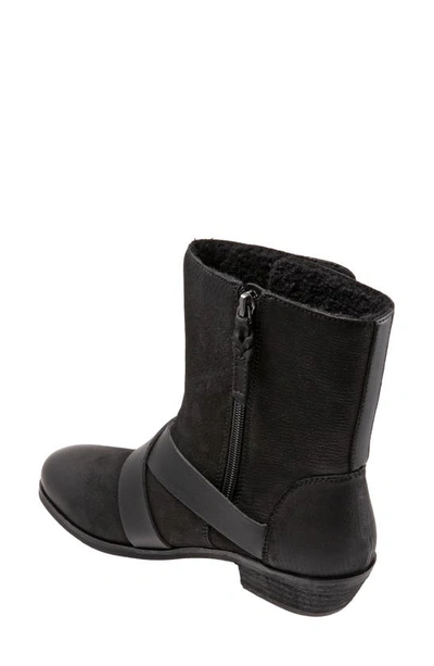 Shop Softwalk ® Rayne Faux Fur Lined Bootie In Black Nubuck