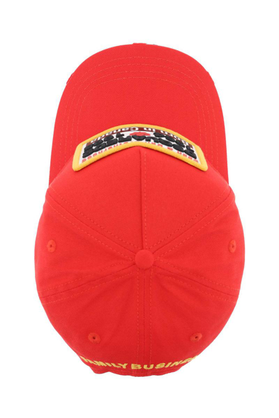 Shop Dsquared2 Baseball Cap With Logoed Patch In Red