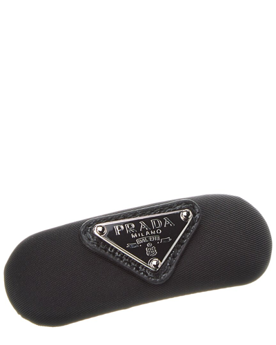 Shop Prada Logo Nylon Hair Clip In Black