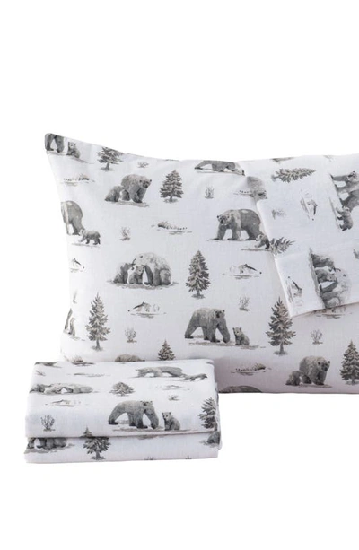 Woven & Weft Turkish Cotton Holiday Print Sheet Set In North Pole Polar Bears