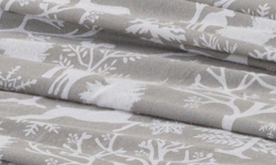 Woven & Weft Turkish Cotton Holiday Print Sheet Set In Enchanted Woods - Grey
