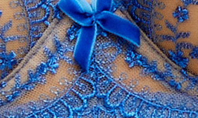 Dita Von Teese Severine Underwire Balconette Bra In Cobalt