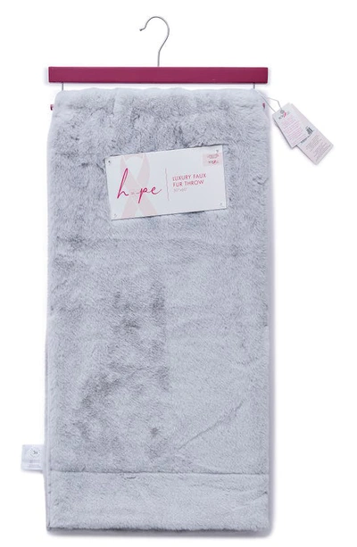 Shop Artisan 34 Faux Fur Throw Blanket In Grey