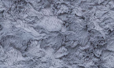 Shop Artisan 34 Embossed Faux Fur Throw Blanket In Grey