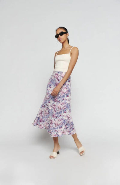 Reformation Bea Midi Skirt In Morning Dew