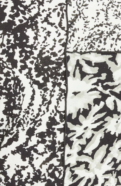 Proenza Schouler White Label Mixed-floral Turtleneck Top In Pearl/ Black