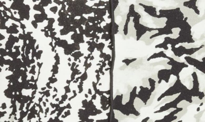 Proenza Schouler White Label Mixed-floral Turtleneck Top In Pearl/ Black