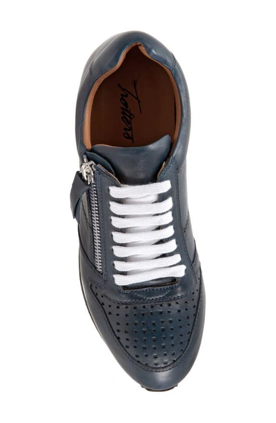 Shop Trotters Infinity Leather Sneaker In Navy