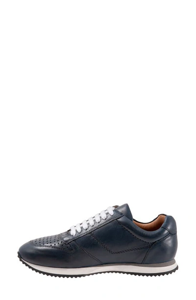 Shop Trotters Infinity Leather Sneaker In Navy