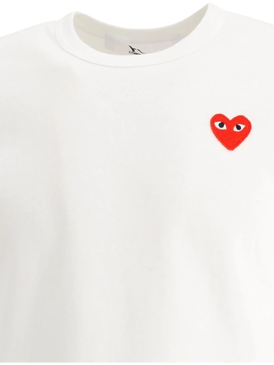 Shop Comme Des Garçons Play "big Heart" T-shirt In White