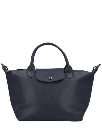 Shop Longchamp Le Pliage X-large Leather Bag In Blue
