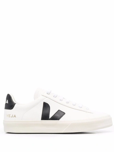 Shop Veja Campo Chromefree Shoes In Extra White Black