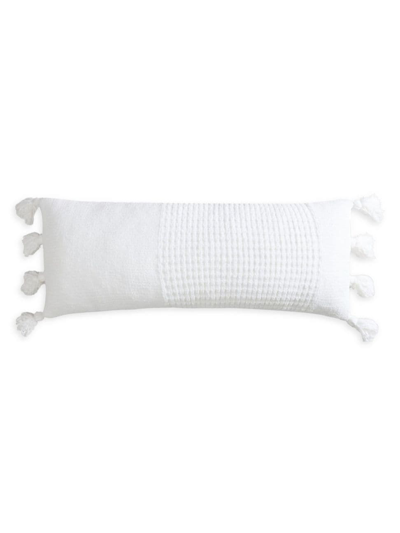 Shop Sunday Citizen Braided Pom Pom Lumbar Pillow In Off White