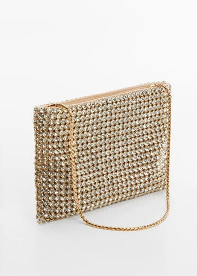 Shop Mango Chain Bag With Crystals Gold