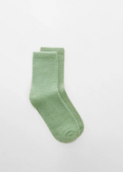 Shop Mango Soft Finish Socks Green