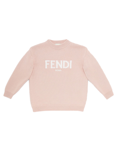 Shop Fendi Maglia Con Scritta  In Pink