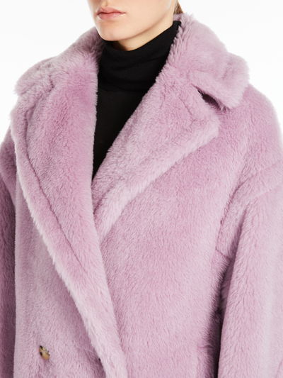 Shop Max Mara Teddy Bear Icon Coat In Violet