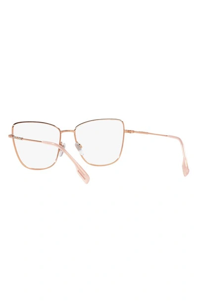 Shop Burberry Bea 55mm Cat Eye Optical Glasses In Rose Gold