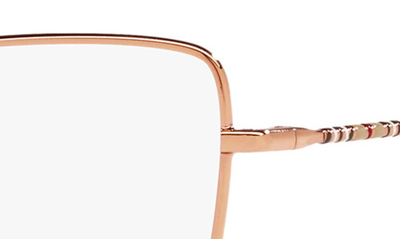 Shop Burberry Bea 55mm Cat Eye Optical Glasses In Rose Gold