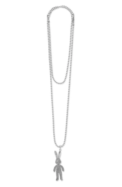 Lagos Rare Wonder Rabbit Pendant Necklace In Silver