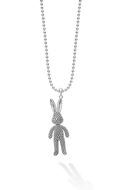 Lagos Rare Wonder Rabbit Pendant Necklace In Silver