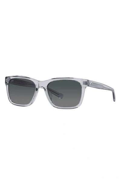 Costa Del Mar Tybee 55mm Gradient Polarized Rectangle Sunglasses In Crystal