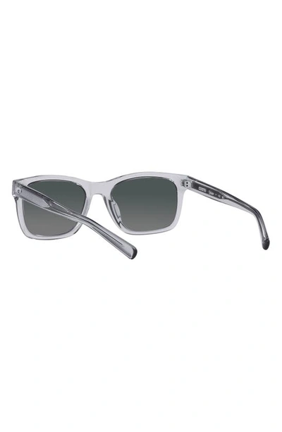 Costa Del Mar Tybee 55mm Gradient Polarized Rectangle Sunglasses In Crystal