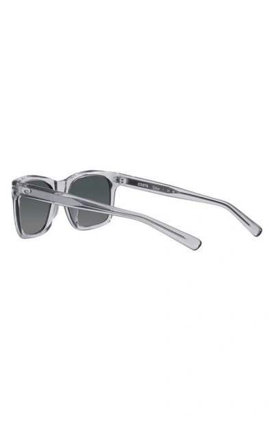 Costa Del Mar Tybee 55mm Gradient Polarized Rectangle Sunglasses In Crystal