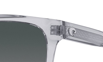 Costa Del Mar Tybee 55mm Gradient Polarized Rectangle Sunglasses In Crystal