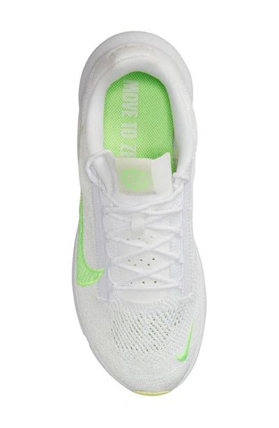 Shop Nike Superrep Go 3 Flyknit Running Shoe In White/ Lime/ Green/ Sea Glass