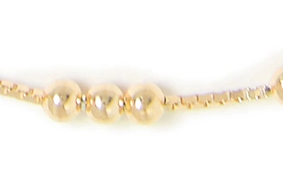 Shop Argento Vivo Sterling Silver Station Star Beaded Bracelet In Gold