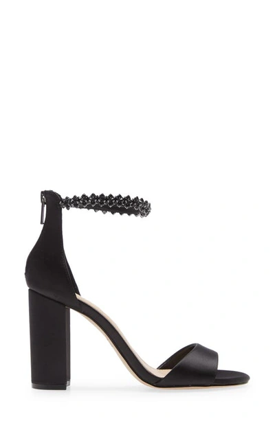 Shop Jewel Badgley Mischka Badgley Mischka Collection Louise Ankle Strap Sandal In Black