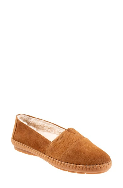 Shop Trotters Ruby Faux Shearling Lined Loafer In Chestnut Suede