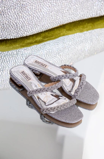 Shop Badgley Mischka Collection Femme Slide Sandal In Silver