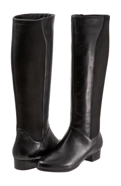 Shop Trotters Misty Leather Knee High Boot In Black