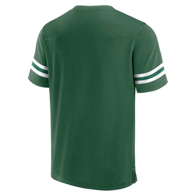 Shop Fanatics Branded  Green New York Jets Jersey Tackle V-neck T-shirt