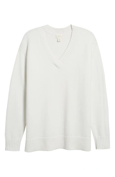 Shop Caslon Relaxed Tunic Sweater In Ivory Cloud