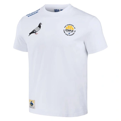 Shop Staple Nba X  Cream Golden State Warriors Home Team T-shirt In White