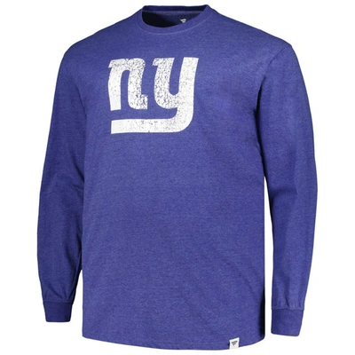 Shop Profile Heather Royal New York Giants Big & Tall Throwback Long Sleeve T-shirt