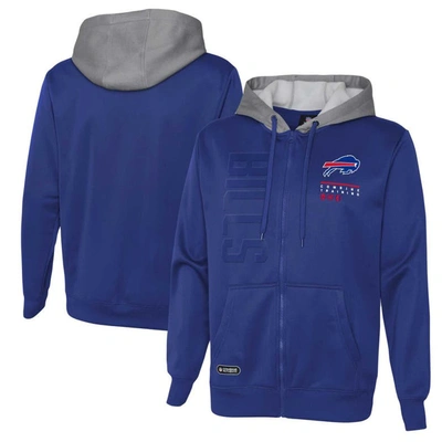 Shop Outerstuff Royal Buffalo Bills Combine Authentic Field Play Full-zip Hoodie Sweatshirt