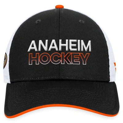 Shop Fanatics Branded  Black Anaheim Ducks Authentic Pro Rink Trucker Adjustable Hat