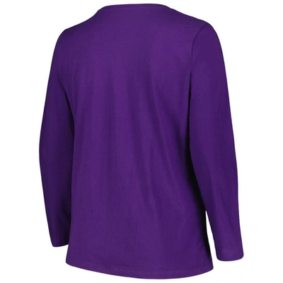 Shop Fanatics Branded Purple Minnesota Vikings Plus Size Foiled Play Long Sleeve T-shirt