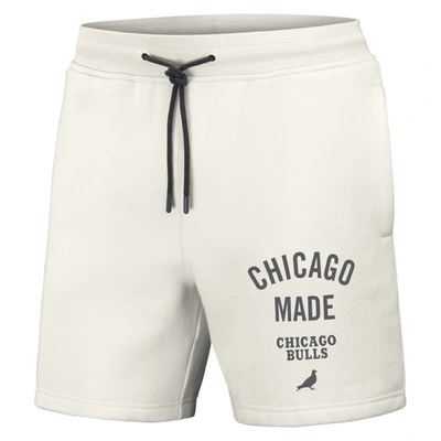 Shop Staple Nba X  Cream Chicago Bulls Heavyweight Fleece Shorts