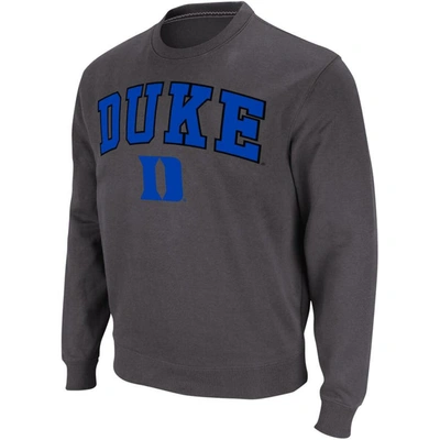 Shop Colosseum Charcoal Duke Blue Devils Arch & Logo Pullover Sweatshirt