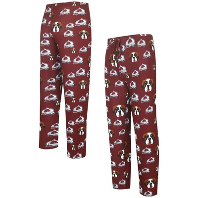 Shop Concepts Sport Burgundy Colorado Avalanche Gauge Allover Print Knit Sleep Pants