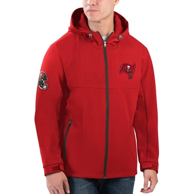 Shop G-iii Sports By Carl Banks Red Tampa Bay Buccaneers Soft Shell Full-zip Hoodie Jacket