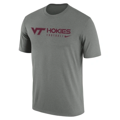 Shop Nike Heather Gray Virginia Tech Hokies Team Legend Performance T-shirt