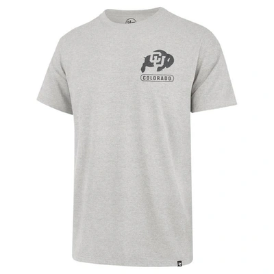 Shop 47 '  Gray Colorado Buffaloes Left Chest Back Slide Two Hit Franklin T-shirt