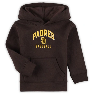 Shop Outerstuff Toddler Brown/gray San Diego Padres Play-by-play Pullover Fleece Hoodie & Pants Set